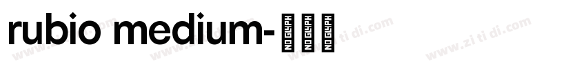 rubio medium字体转换
